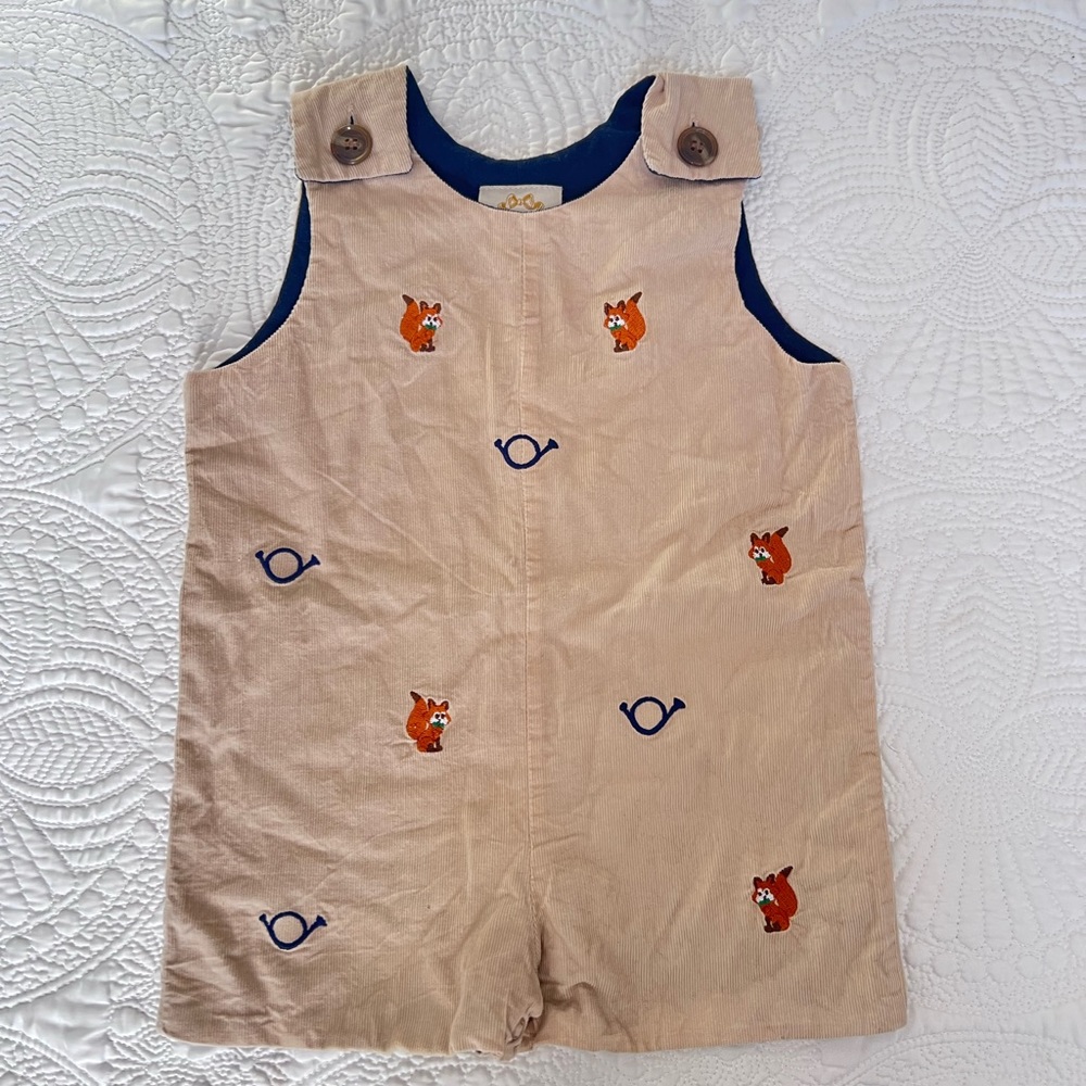 SOLD The Beaufort Bonnet Company TBBC Fox Embroidered JonJon GUC 18-24 mo
